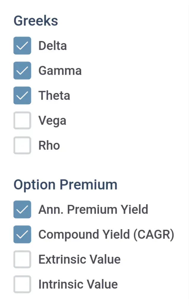 Choose among a large set of metrics