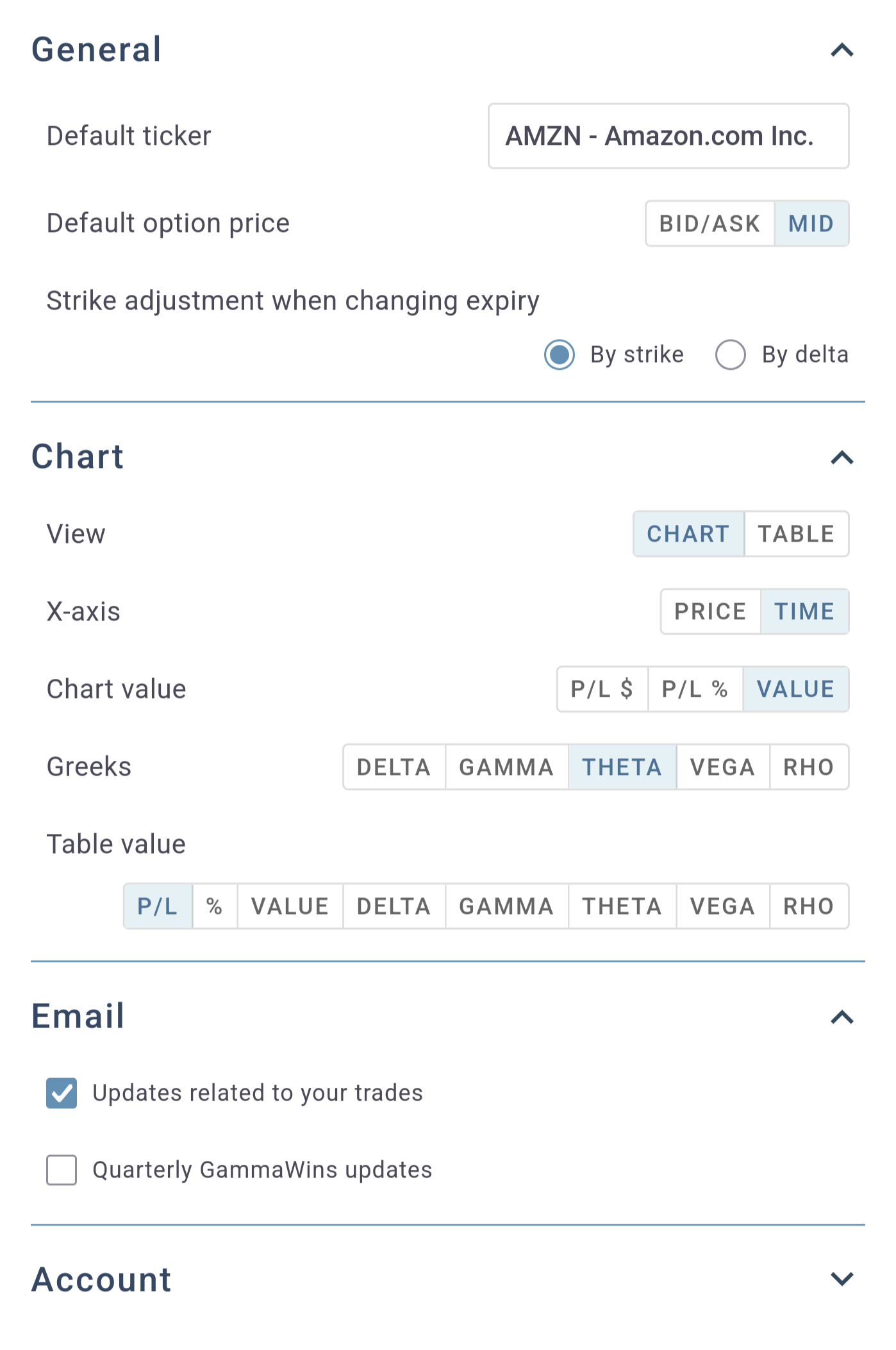 Calculator configuration